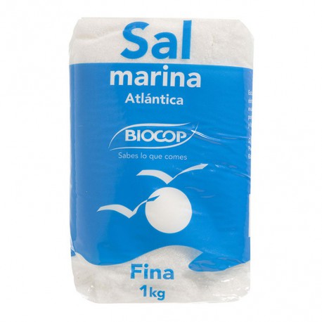 Sal marina atlántica fina Biocop 1 kg