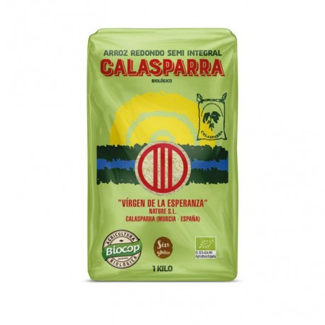 Arroz semiintegral envase plástico Calasparra 1 kg