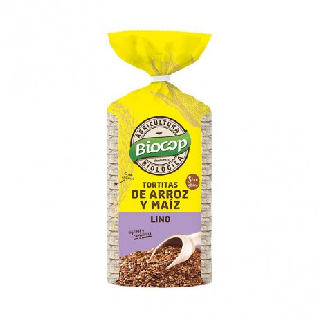 RICE, CORN AND FLAX SEEDS CAKES BIOCOP 200G