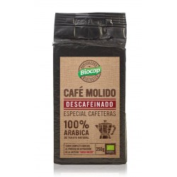 Café molido 100% Arábica descafeinado Biocop 250 g