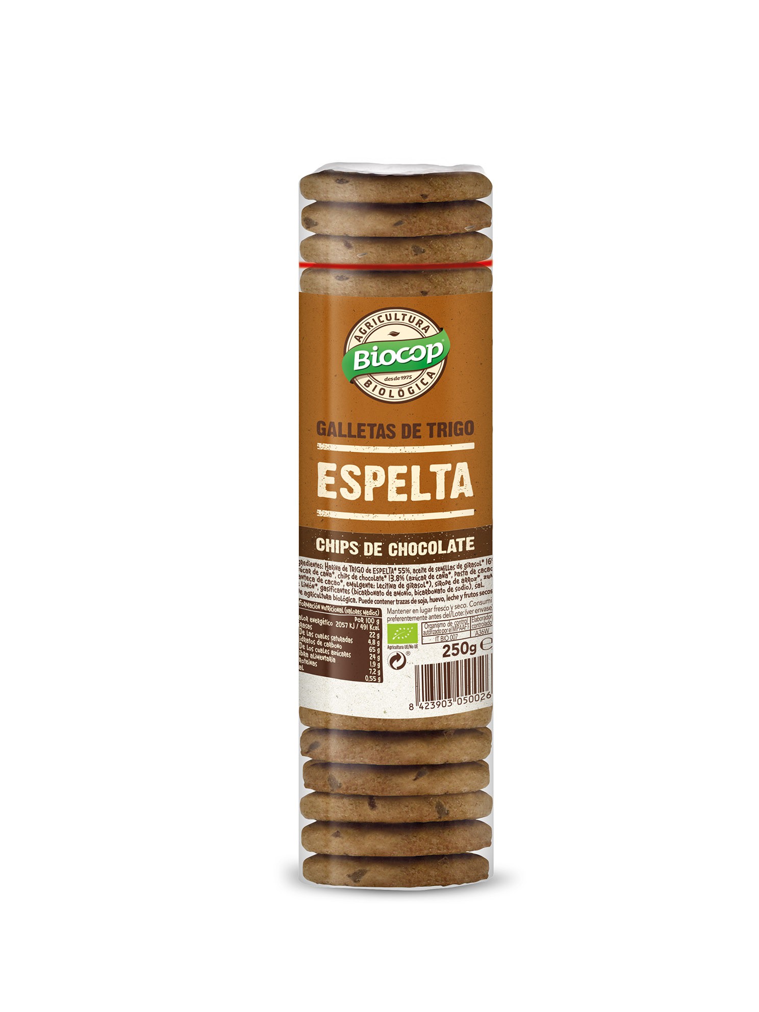 Compra Galletas de espelta cubiertas de chocolate con leche monodosis