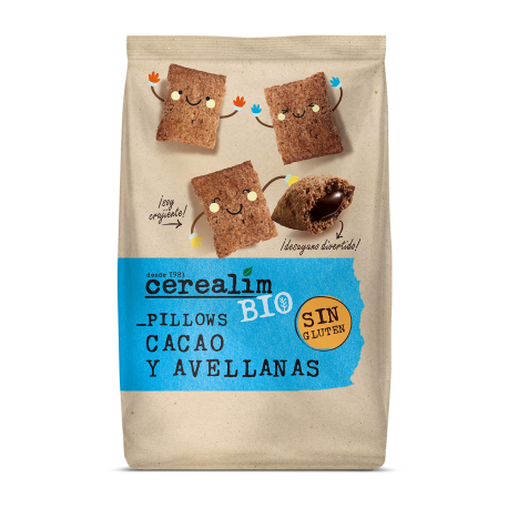 BIOPILLOWS CHOCOLATE AND HAZELNUTS  GLUTEN FREE CEREALIM 300 G